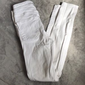 hollister white ripped jeans!